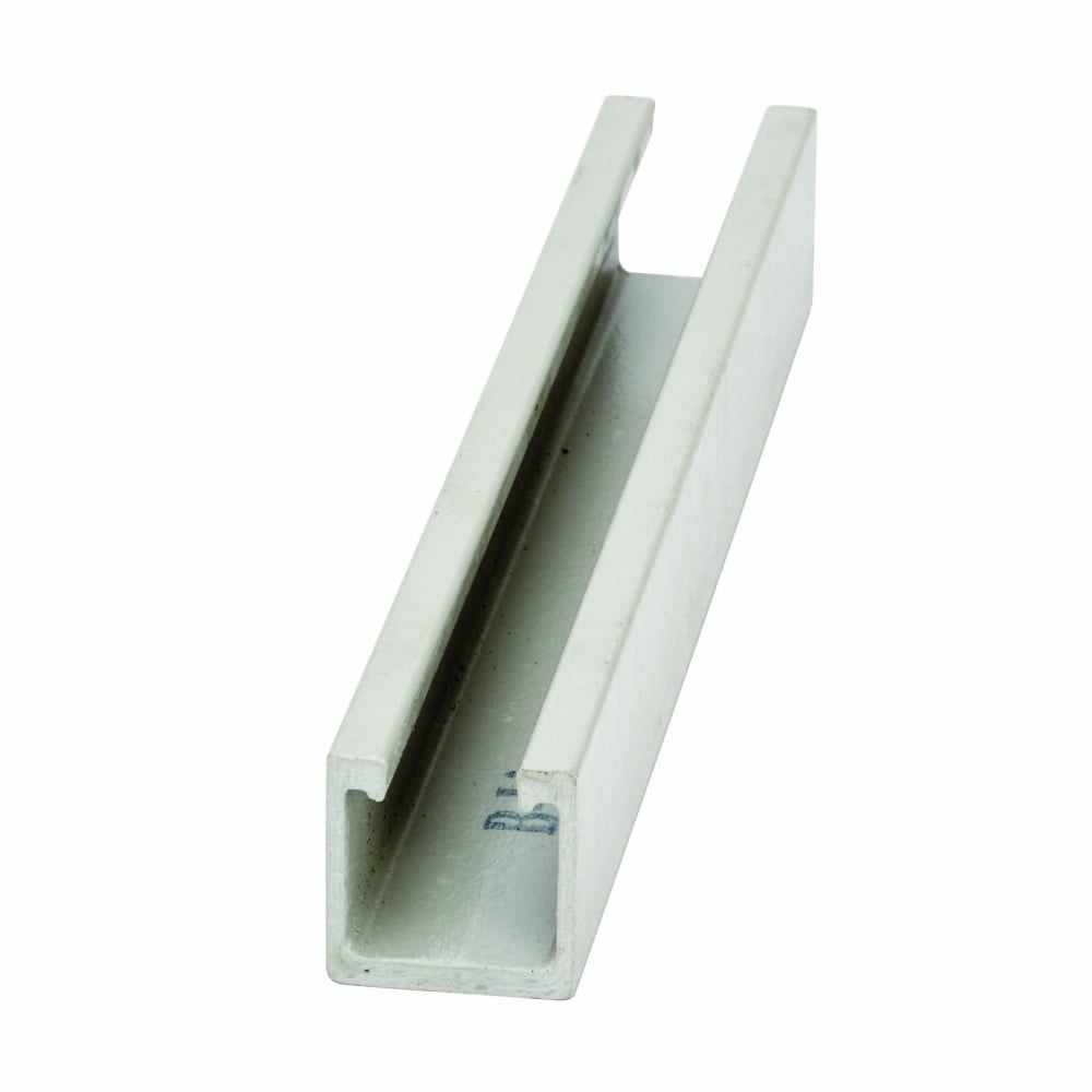 BFV22-120 Single Solid Strut Channel, 120 in L 1-5/8 in W 1-5/8 in D 1/4 in THK, Vinyl Ester Resin, Fiberglass, Domestic