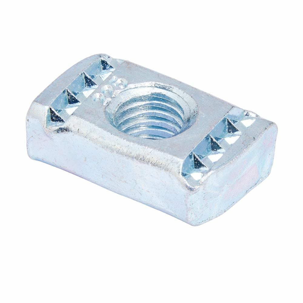 N221WOZN 200 Standard Channel Nut, #8-32 Thread, 1/4 in THK, For Use With B22, B24, B26 and B32 Series Medium Channel, Strut Fitting and Bolted Framing, Steel