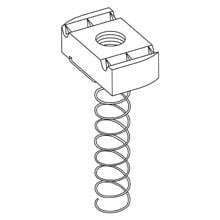 N726ZN 700 Standard Spring Nut With Spring, 7/16-14 Thread, 3/8 in THK, For Use With B11 and B12 Series Tall Channel, Strut Fitting and Bolted Framing, Steel