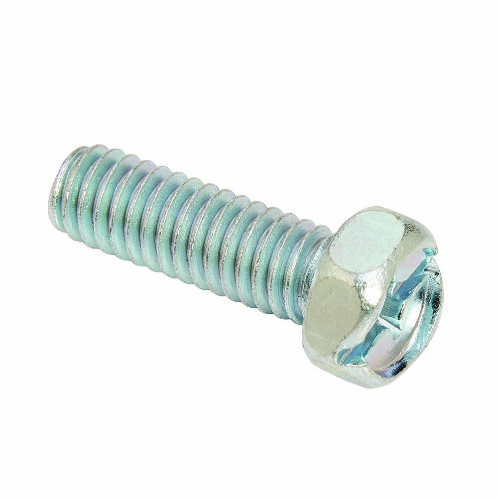 SCRWSHHM 1/4X1 ZN Machine Screw, 1/4-20 in Thread, Hex Head, Steel