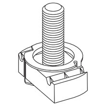 STN228-3/4ZN 200 Stud Twirl Nut, For Use With B22, B24, B26 and B32 Series Medium Channel, 3/8 in THK, 3/8-16 Thread, 3/4 in L Stud, Steel