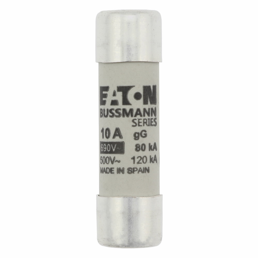 C14G10 Cylindrical Low Voltage Time Delay Fuse, 10 A, 690 V AC, 50 A Interrupt, Class: GL/GG/C, Cylindrical Body
