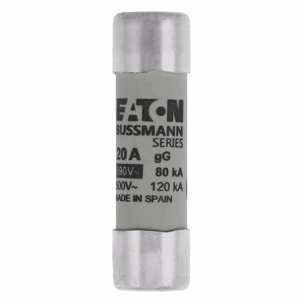 C14G20 Cylindrical Low Voltage Time Delay Fuse, 20 A, 690 V, 50 A Interrupt, Class: GL/GG/C, Cylindrical Body
