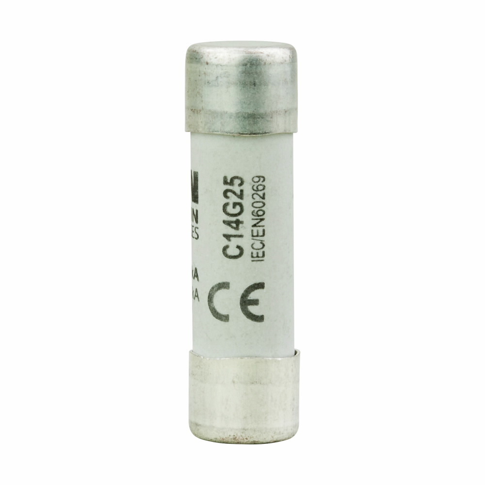 C14G25 Cylindrical Low Voltage Time Delay Fuse, 25 A, 690 V, 50 A Interrupt, Class: GL/GG/C, Cylindrical Body