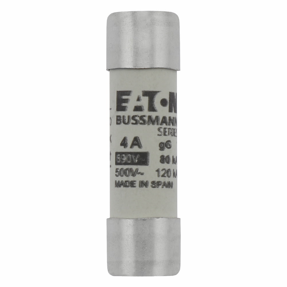 C14G4 Cylindrical Low Voltage Time Delay Fuse, 4 A, 690 V AC, 50 A Interrupt, Class: GL/GG/C, Cylindrical Body
