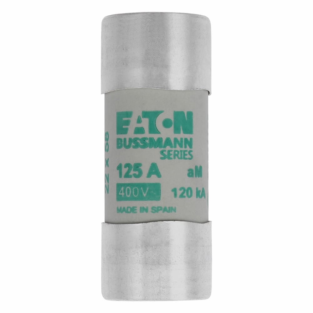 C22M125 Cylindrical Low Voltage Ultra Rapid Fuse, 125 A, 400 V, Class: aM, Cylindrical Body