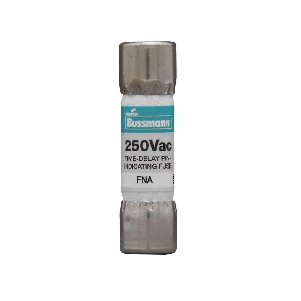 FNA-2/10 Pin Indicating Time Delay Midget Fuse, 2/10 A, 250 V AC, 35 A Interrupt, Class: Supplemental, Cartridge Body