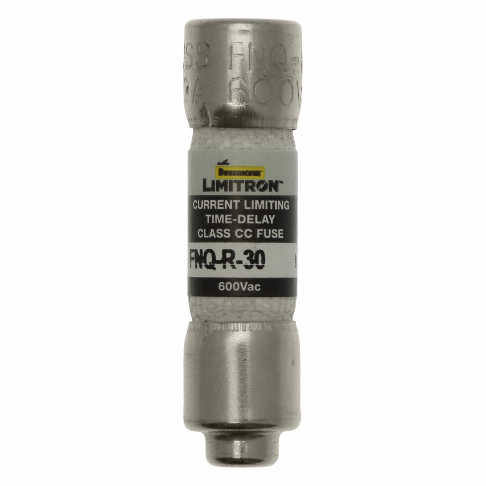 FNQ-R-9 CC-Tron Current Limiting Time Delay Fuse, 9 A, 600 V, 200 kAIC Interrupt, CC Class, Cylindrical Body