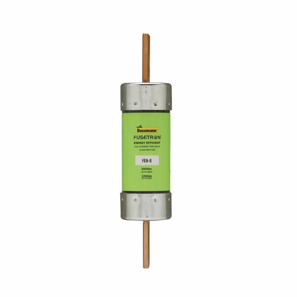 Eaton Bussmann series FRN-R fuse, 175 A, Dual, Class RK5, Non-indicating, Blade end x blade end, 10 sec at 500%, 20 kAIC at 125 Vdc,200 kAIC at 250 V, Standard, 250 V, 125 Vdc