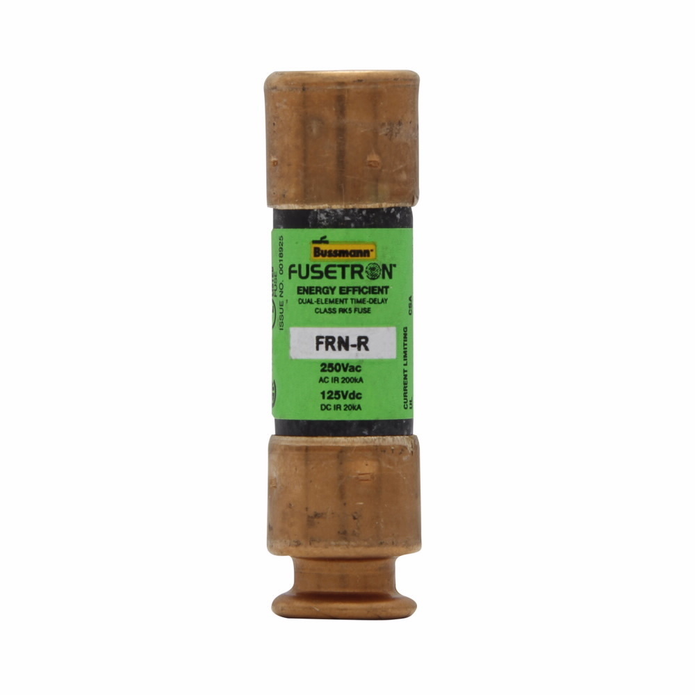 FRN-R-2-8/10 Fusetron  Current Limiting Time Delay Fuse, 2.8 A, 250 V AC/125 V DC, 20/200 kA Interrupt, RK5 Class, Cylindrical Body