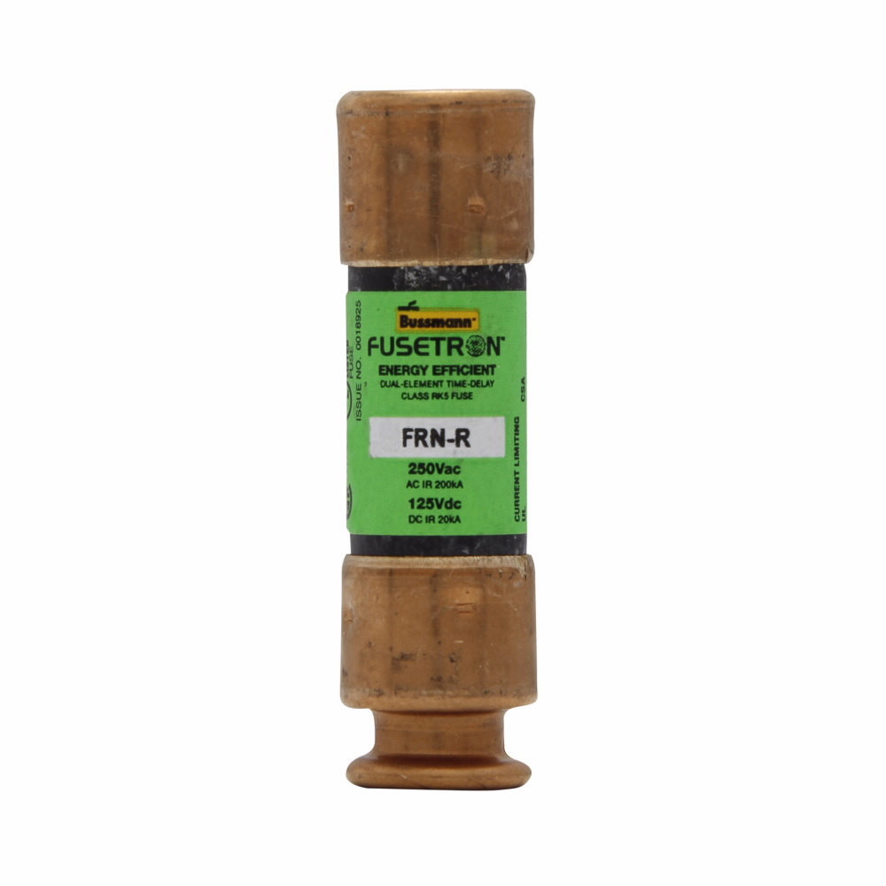 FRN-R-8/10 Fusetron  Current Limiting Time Delay Fuse, 8/10 A, 250 V AC/125 V DC, 20/200 kA Interrupt, RK5 Class, Cylindrical Body
