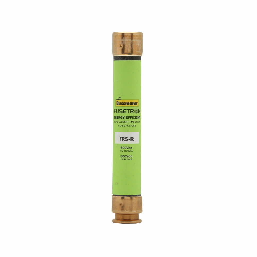 FRS-R-1/2 Fusetron  Current Limiting Time Delay Renewable Fuse, 500 mA, 600 V AC/300 V DC, 200/20 kAIC Interrupt, RK5 Class, Cylindrical Body