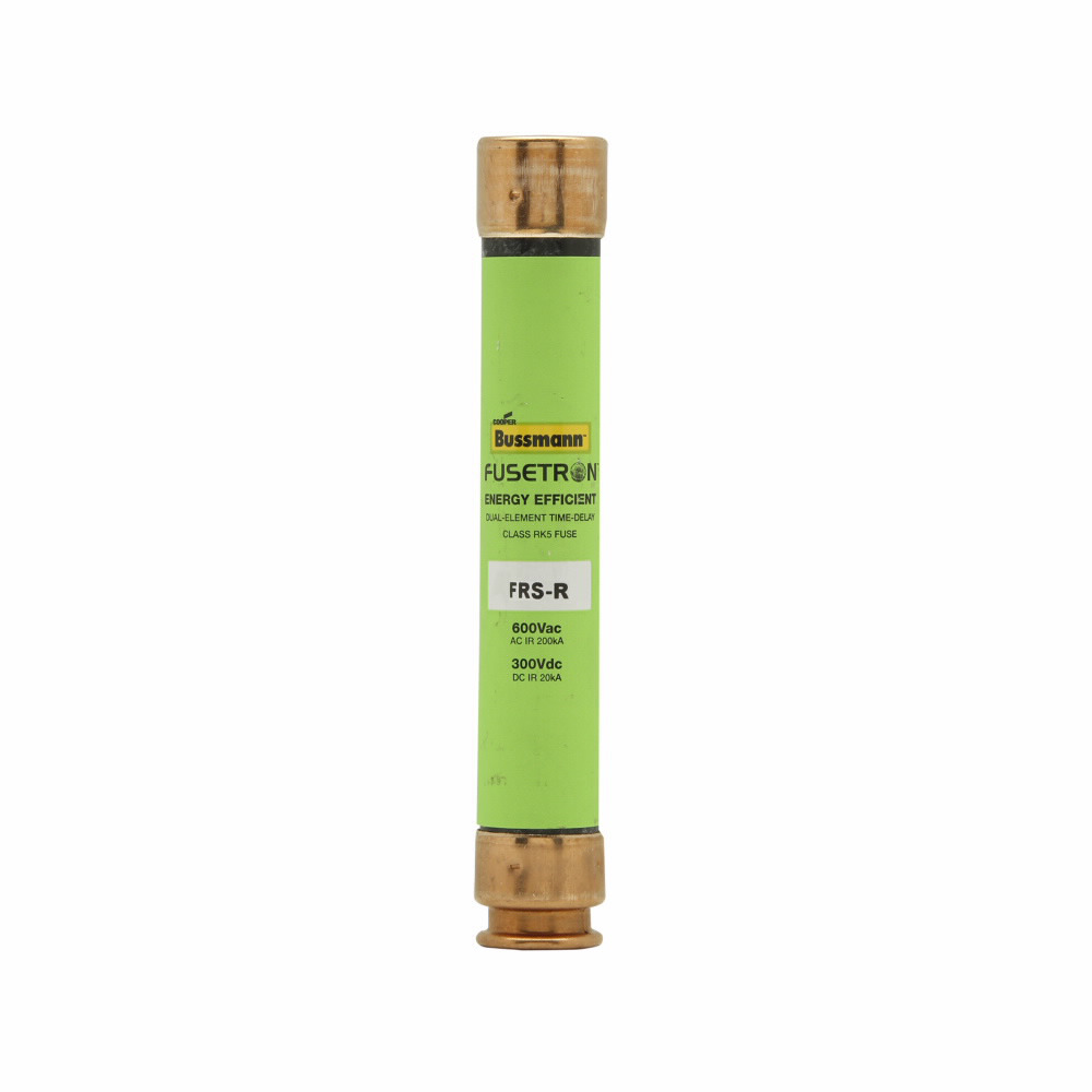 FRS-R-7 Fusetron  Current Limiting Renewable Time Delay Fuse, 7 A, 600 V AC/300 V DC, 20/200 kA Interrupt, RK5 Class, Cylindrical Body