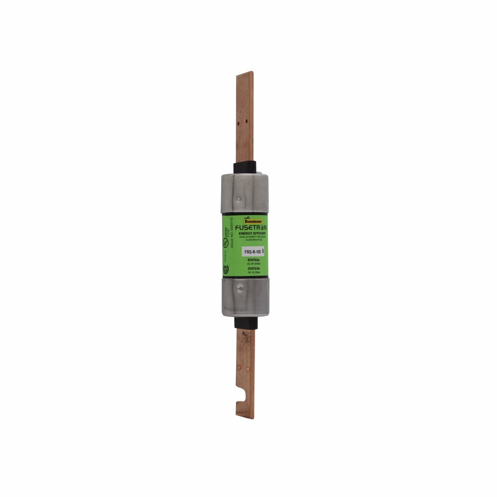 Eaton Bussmann series FRS-R fuse, 70 A, Dual, Class RK5, Non-indicating, Blade end x blade end, 10 sec at 500%, 20 kAIC at 300 Vdc,200 kAIC at 600 V, Standard, 600 V, 300 Vdc