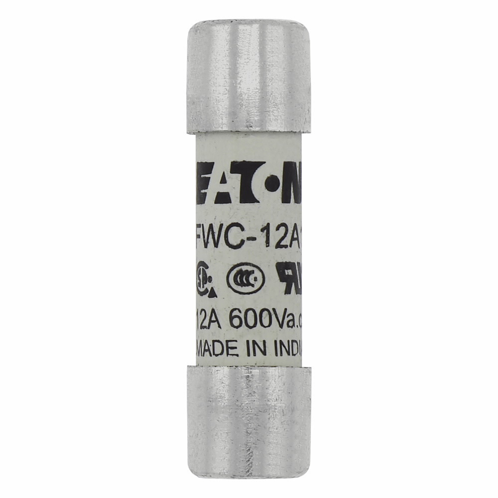 FWC-12A10F Fast Acting High Speed Fuse, 12 A, 600 V AC, 200 kA Interrupt, Cylindrical Body