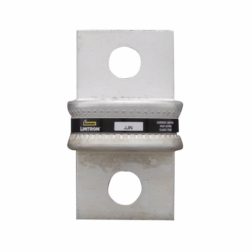 Eaton Bussmann series JJN fuse, Current-limiting very fast acting fuse, VFD line protection, 800 A, Class T, Non-indicating, Bolted blade end x bolted blade end, 100 kAIC at 170 Vdc,200 kAIC at 300 V, Standard, 1, 300 V, 170 Vdc