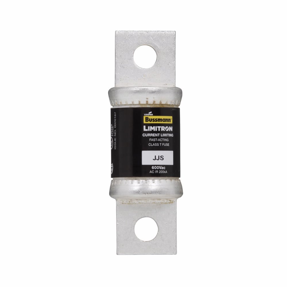 Eaton Bussmann series JJS fuse, Current-limiting very fast acting fuse, Small footprint, VFD line protection, 175 A, Class T, Non-indicating, Bolted blade end x bolted blade end, 200 kAIC at 600 V, Standard, 1, 600 V