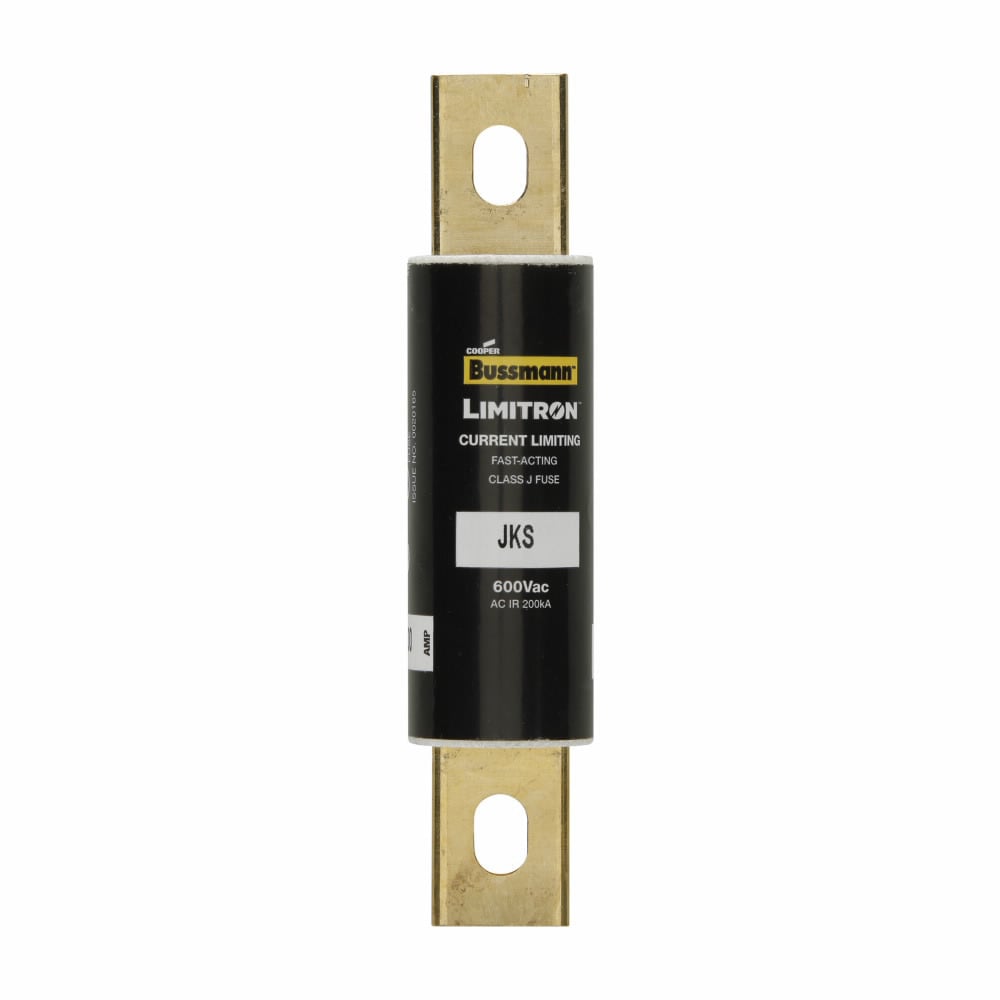 Eaton Bussmann series JKS fuse, LIMITRON Fast-acting fuse, Power panelboards, machinery disconnects, 90 A, 1, Class J, Non-indicating, Bolted blade end x bolted blade end, 200 kAIC at 600 Vac, Standard, 5, 600 V