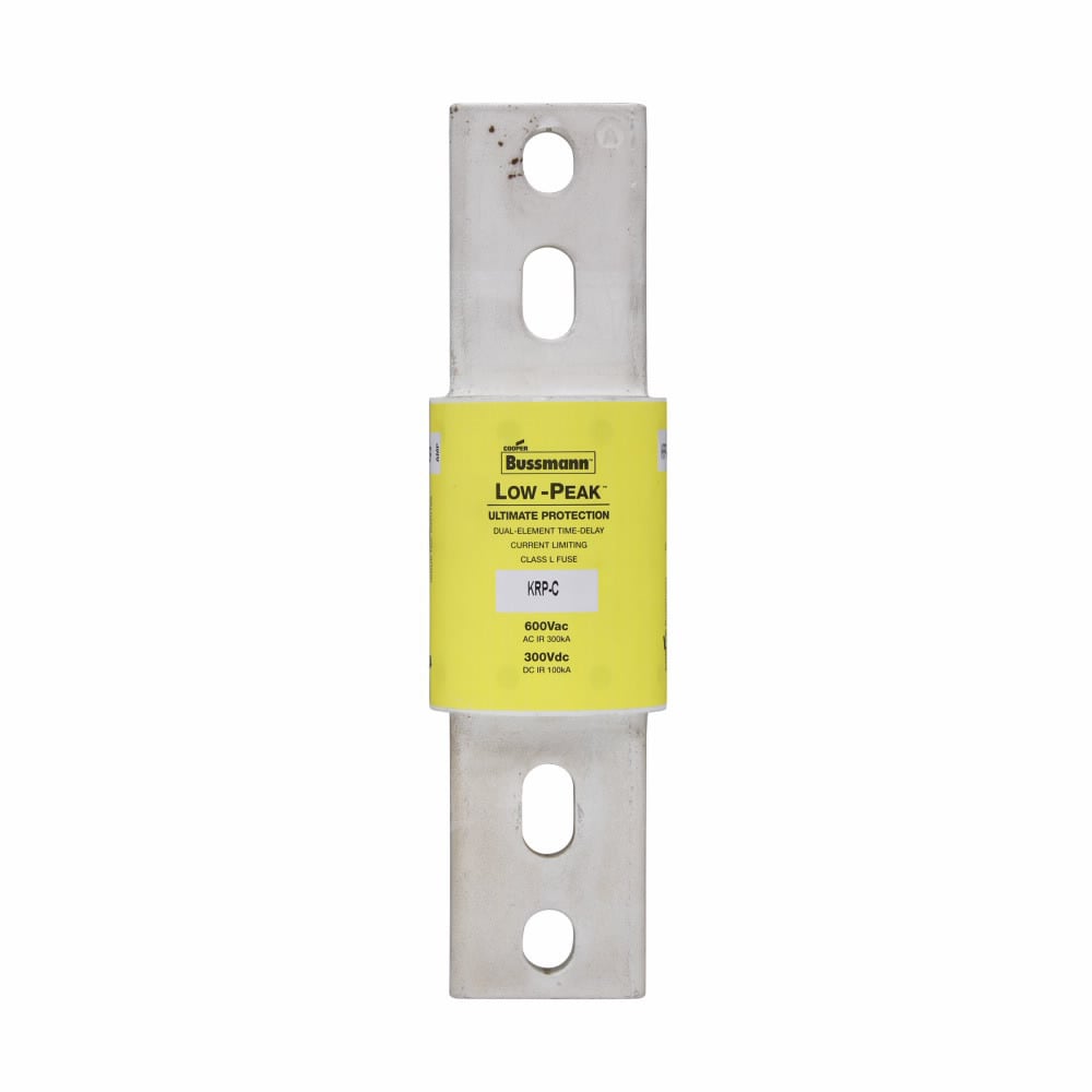 KRP-C-1400SP Low-Peak Current Limiting Time Delay Fuse, 1400 A, 600 V AC/300 V DC, 300/100 kAIC Interrupt, L Class, Cartridge Body