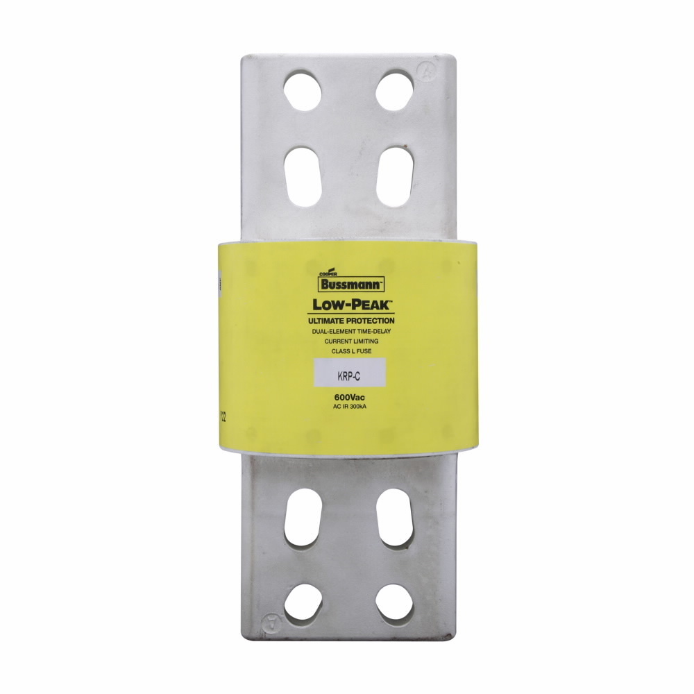 KRP-C-3000SP Low-Peak Current Limiting Time Delay Fuse, 3000 A, 600 V AC/300 V DC, 300/100 kAIC Interrupt, L Class, Cartridge Body