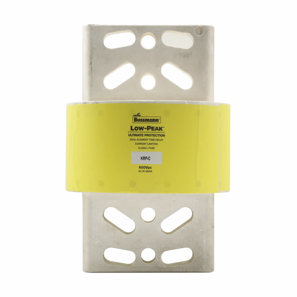 Eaton Bussmann series KRP-C fuse, Current-limiting time-delay fuse, Large distribution switchboards, large machinery disconnects, power panelboards, 6000 A, Class L, Non-indicating, 4 sec at 500%, 300 kAIC at 600 Vac, Standard, 600 V