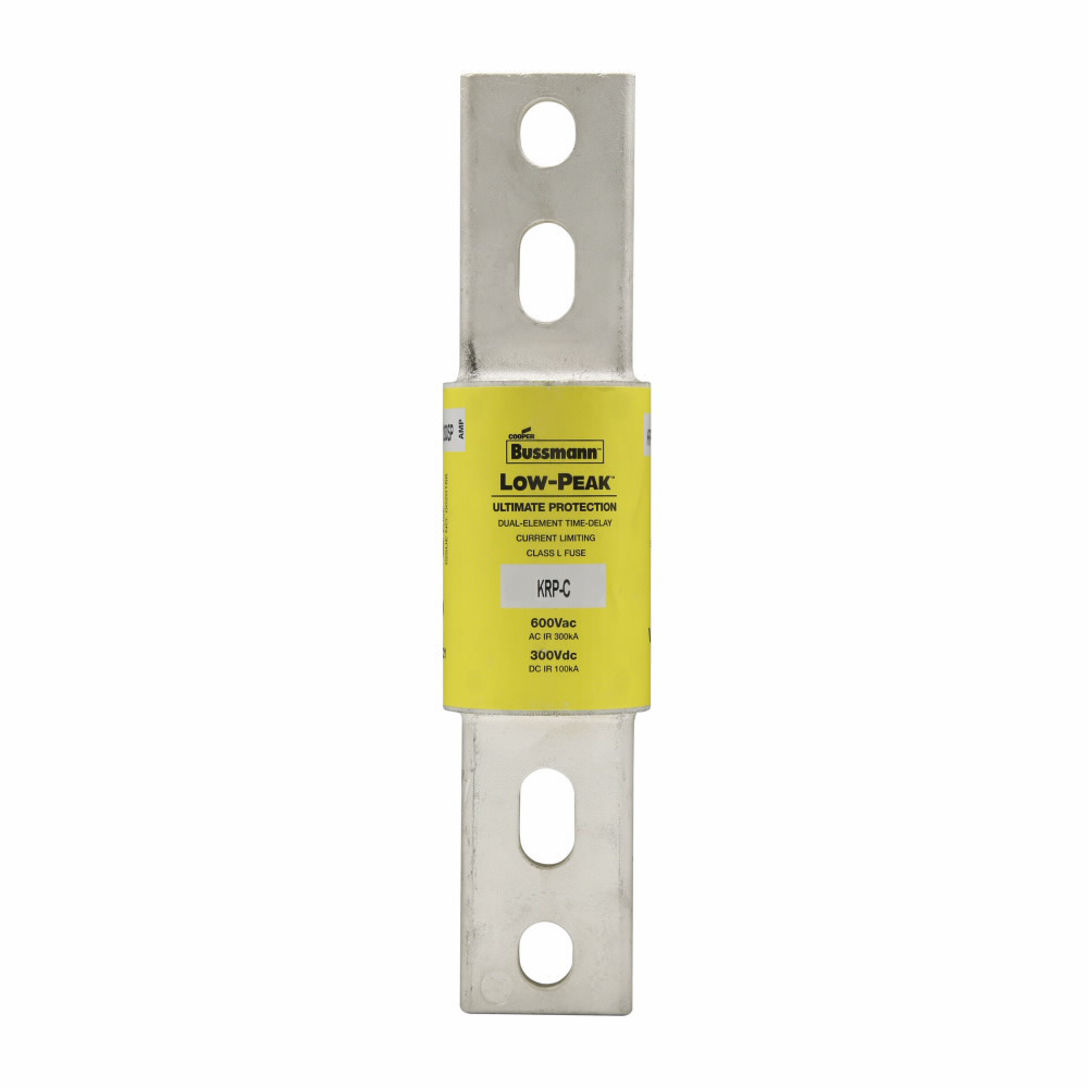 KRP-C-900SP Low-Peak Current Limiting Time Delay Fuse, 900 A, 600 V AC/300 V DC, 300/100 kAIC Interrupt, L Class, Cartridge Body