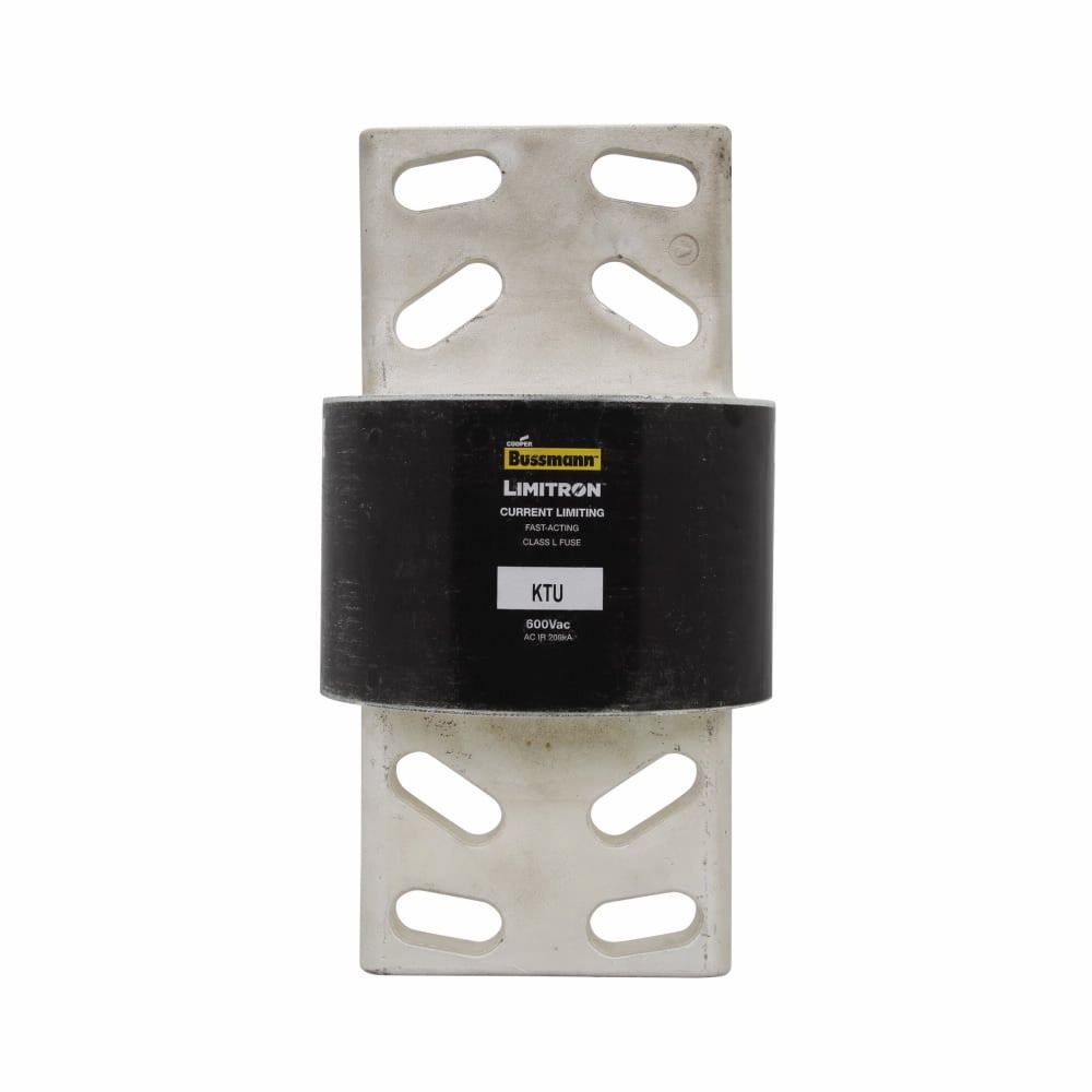 Eaton Bussmann series KTU fuse, LIMITRON Fast-acting fuse, Large distribution switchboards, power panelboards, 3500 A, Class L, Non-indicating, 200 kAIC at 600 Vac, Silver-plated end bells,Melamine glass tube, Bolt, Standard, 600 V