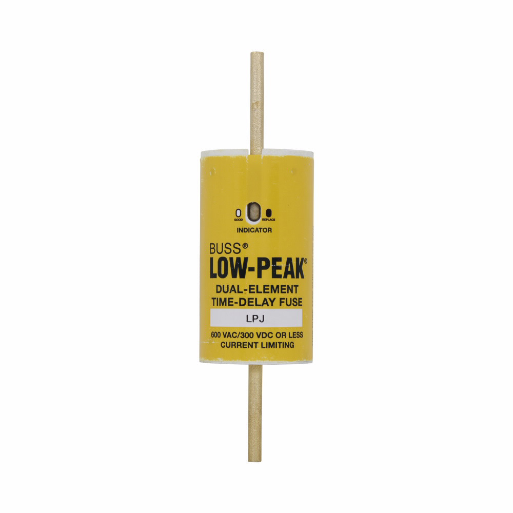 LPJ-110SPI Low-Peak Current Limiting Time Delay Fuse, 110 A, 600 V AC/300 V DC, 300/100 kAIC Interrupt, J Class, Cartridge Body