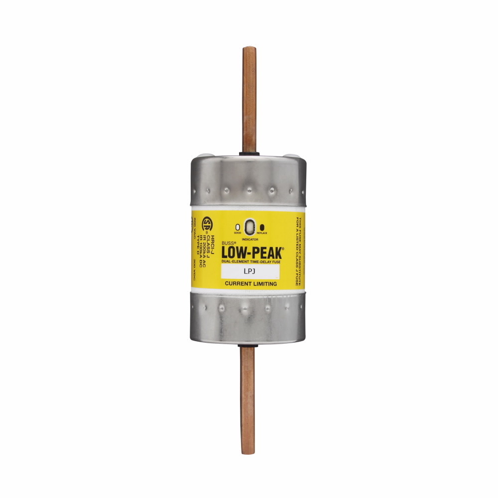 LPJ-250SPI Low-Peak Current Limiting Time Delay Fuse, 250 A, 600 V AC/300 V DC, 100/300 kA Interrupt, J Class, Cartridge Body