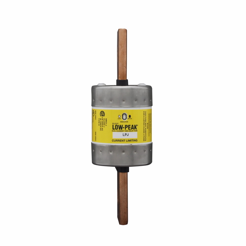 LPJ-500SPI Low-Peak Current Limiting Time Delay Fuse, 500 A, 600 V AC/300 V DC, 300/100 kAIC Interrupt, J Class, Cartridge Body