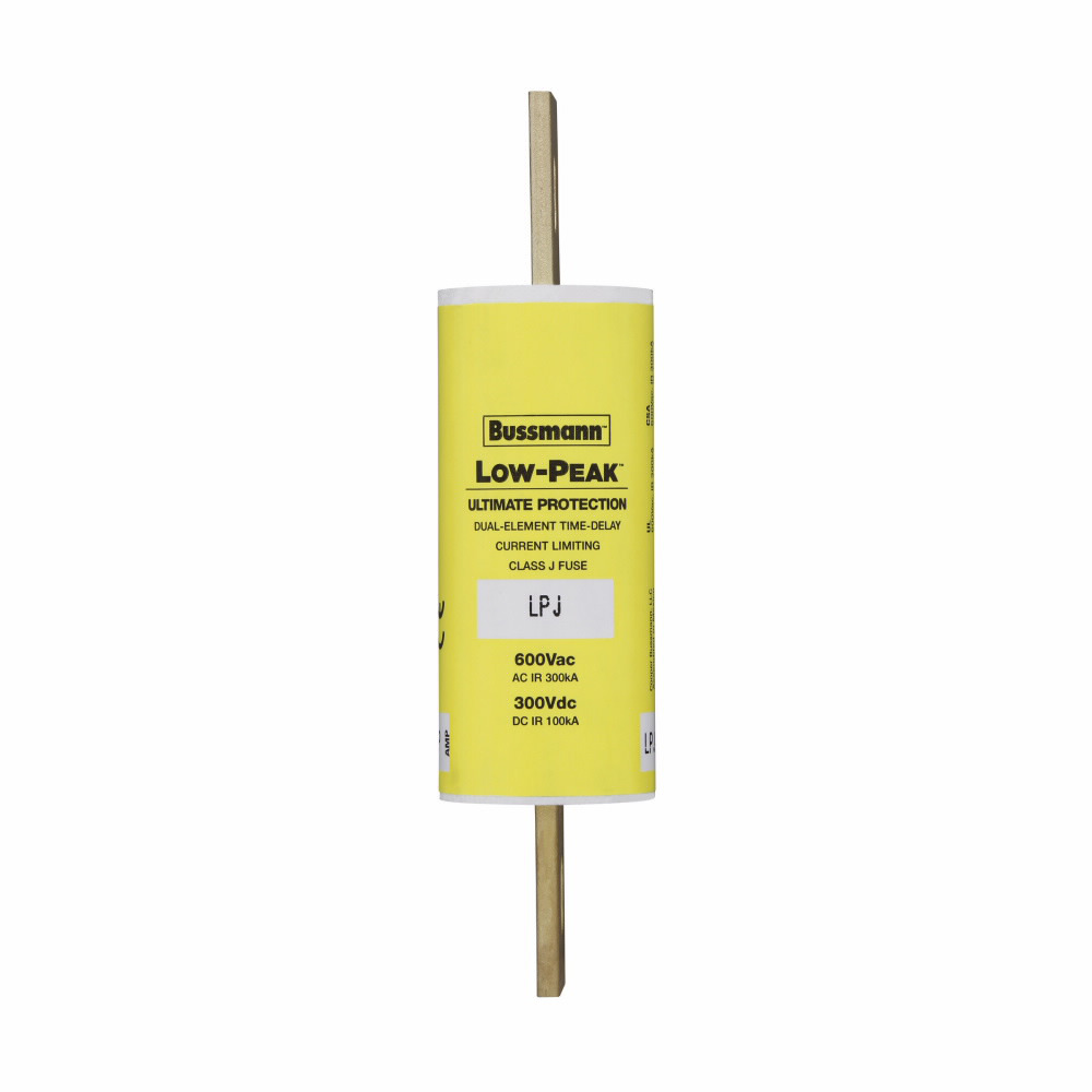 LPJ-90SP Low-Peak Current Limiting Time Delay Fuse, 90 A, 600 V AC/300 V DC, 100/300 kA Interrupt, J Class, Cartridge Body