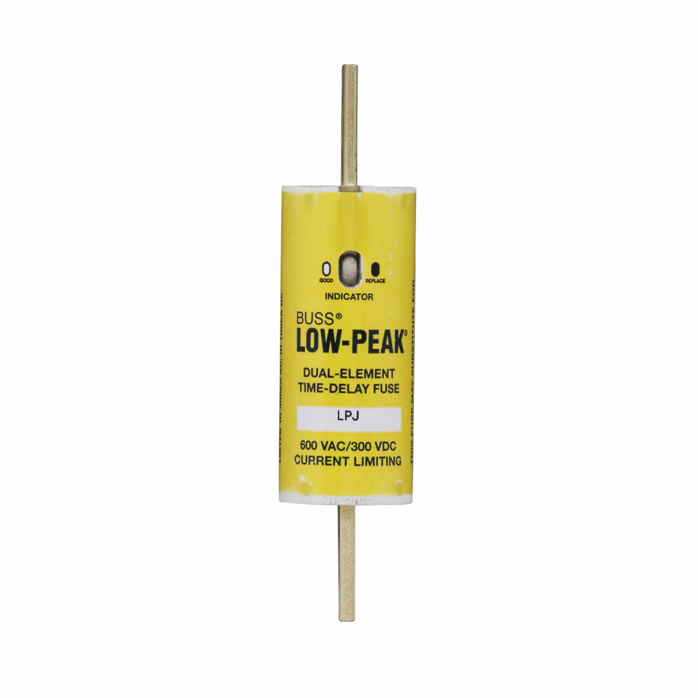 LPJ-90SPI Low-Peak Current Limiting Time Delay Fuse, 90 A, 600 V AC/300 V DC, 300/100 kAIC Interrupt, J Class, Cartridge Body