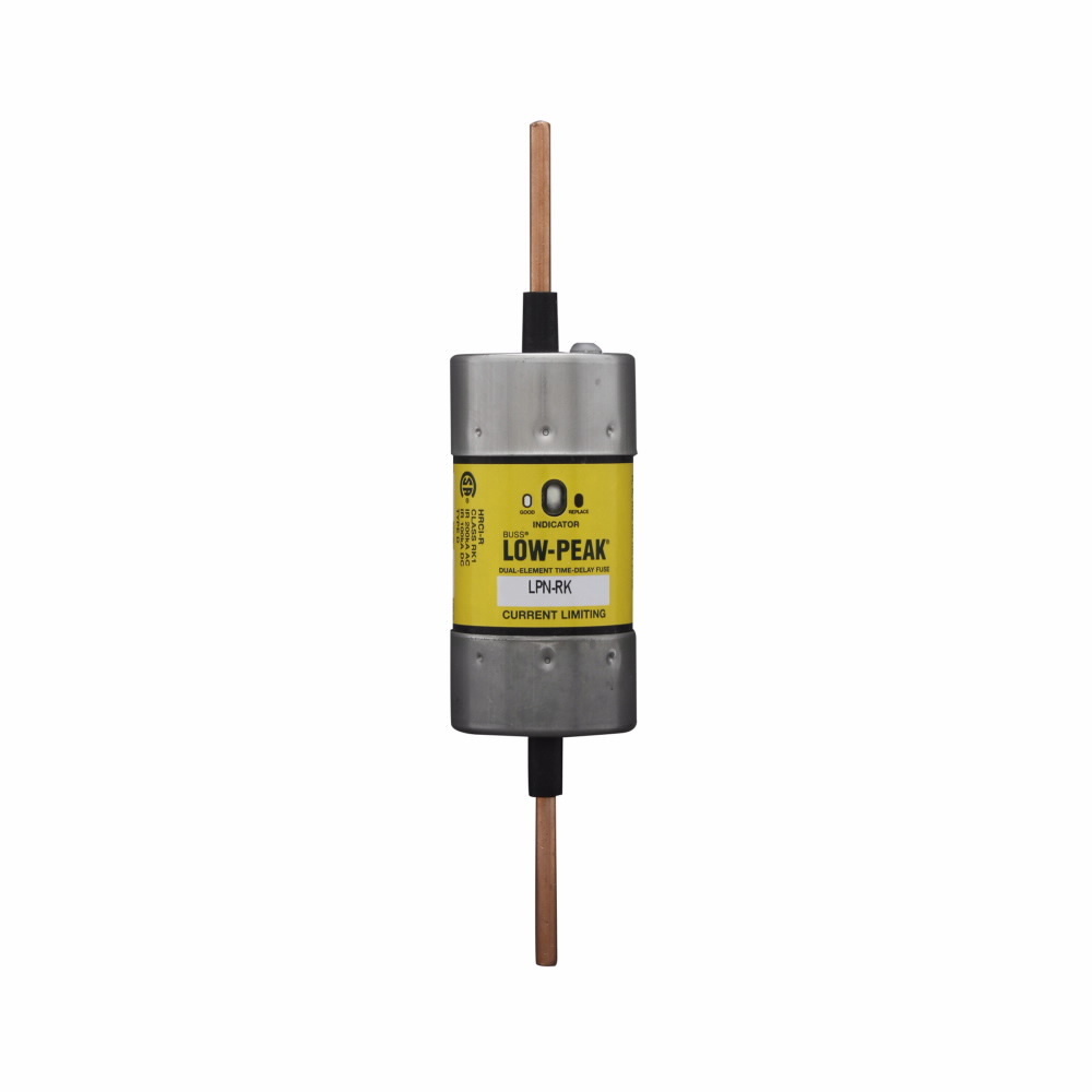 LPN-RK-100SPI Low-Peak Current Limiting Time Delay Fuse, 100 A, 250 V AC/DC, 300/100 kAIC Interrupt, RK1 Class, Cartridge Body