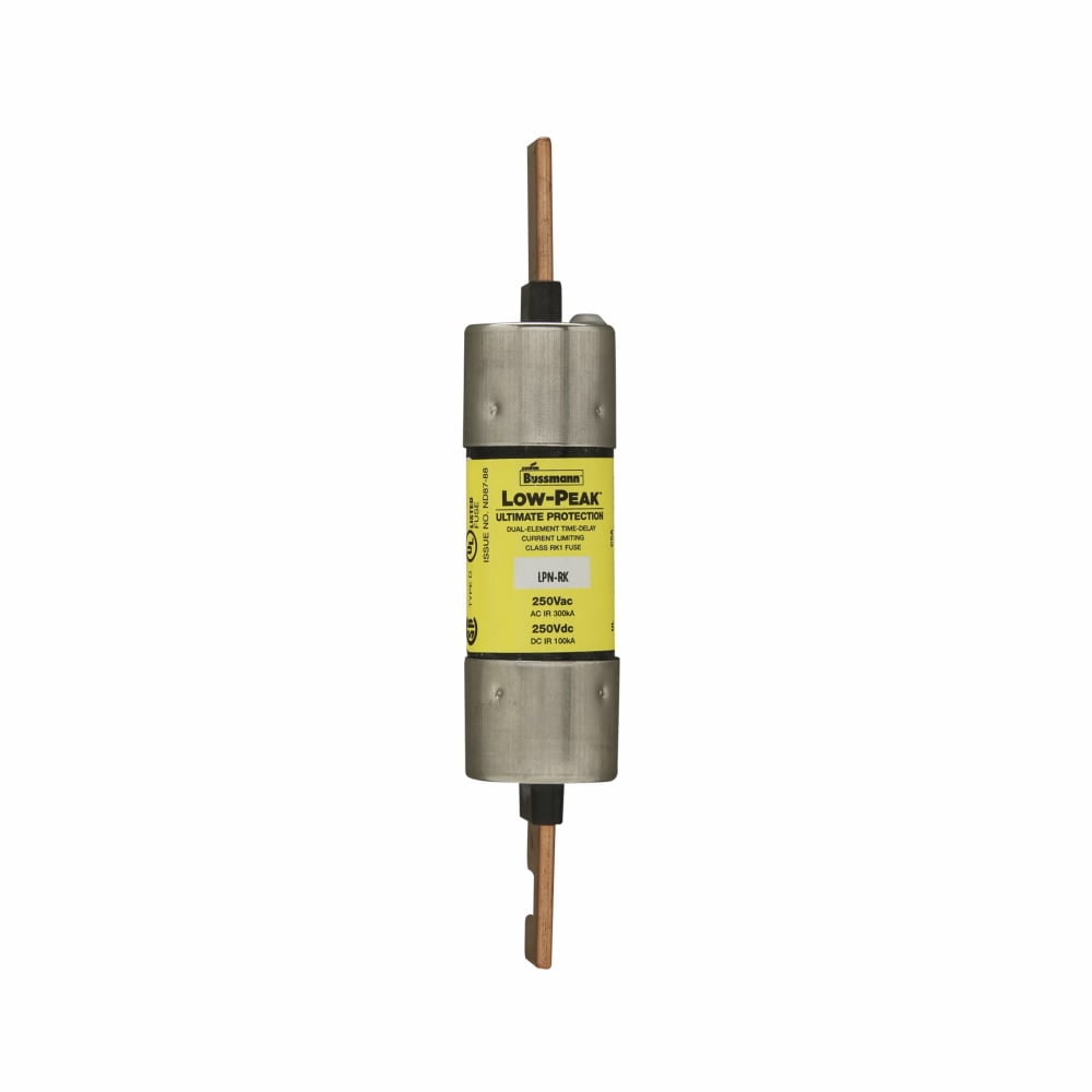 LPN-RK-70SP Low-Peak Current Limiting Time Delay Fuse, 70 A, 250 V AC/DC, 300/100 kAIC Interrupt, RK1 Class, Cartridge Body