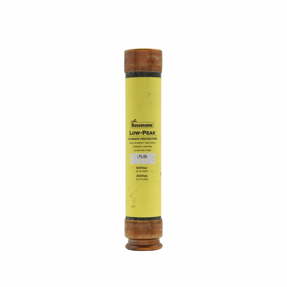 LPS-RK-45SP Low-Peak Current Limiting Time Delay Fuse, 45 A, 600 V AC/300 V DC, 300/100 kAIC Interrupt, RK1 Class, Cylindrical Body