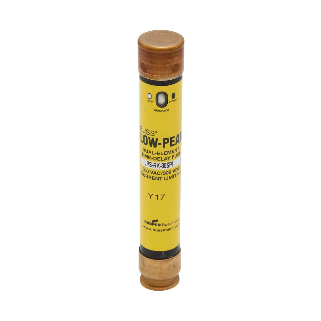 LPS-RK-6-1/4SPI Low-Peak Current Limiting Low Voltage Time Delay Fuse, 6.25 A, 600 V AC/300 V DC, 300/100 kAIC Interrupt, RK1 Class, Cartridge Body