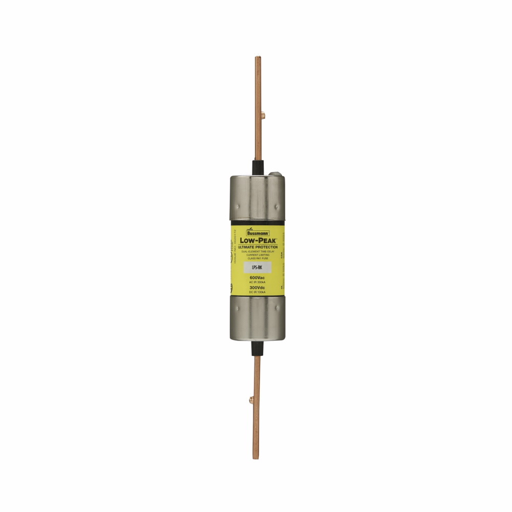 LPS-RK-70SP Low-Peak Current Limiting Time Delay Fuse, 70 A, 600 V AC/300 V DC, 300/100 kAIC Interrupt, RK1 Class, Cartridge Body
