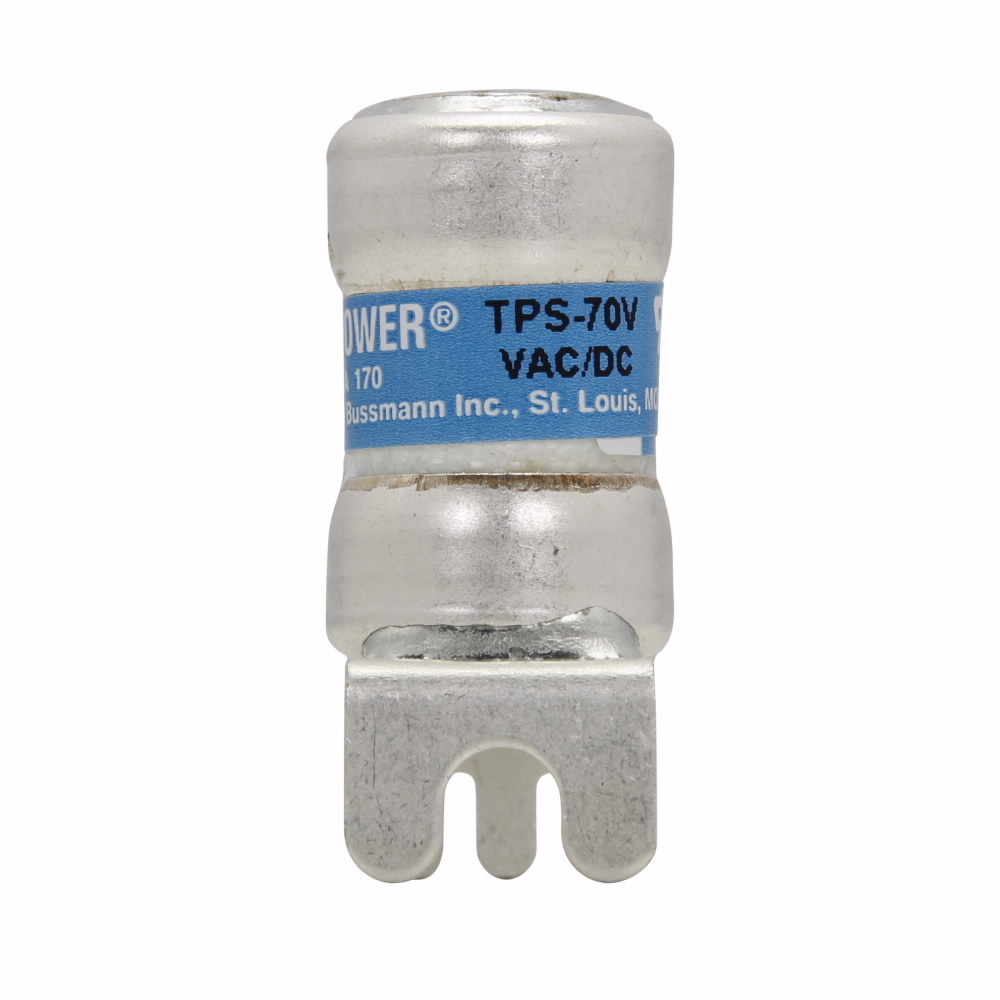 TPS-50V Current Limiting Telecommunication Fuse With End Terminal, 50 A, 170 V DC, 100 kAIC Interrupt