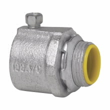 152 Insulated Setscrew Straight Conduit Connector, 1 in Trade, For Use With Rigid/IMC Conduit, Malleable Iron