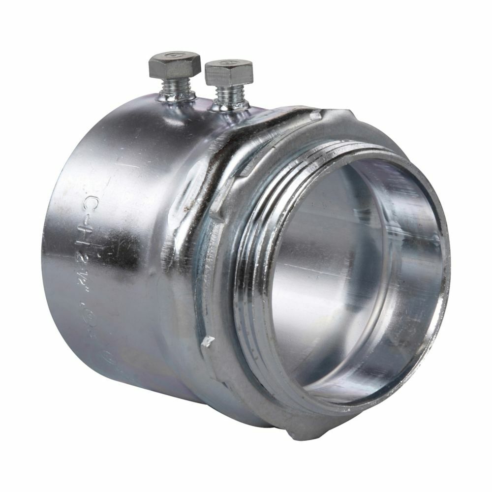 160P Non-Insulated Setscrew Straight Connector, 5 in Trade, For Use With Rigid/IMC Conduit, Malleable Iron