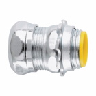 Eaton Crouse-Hinds series EMT compression connector, EMT, Straight, Insulated, Steel, Concrete tight, Threadless, 2-1/2"