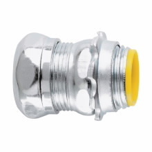 1658 Insulated Straight Compression Connector, 3-1/2 in Trade, For Use With Thin Wall EMT Conduits, Steel, Zinc Plated