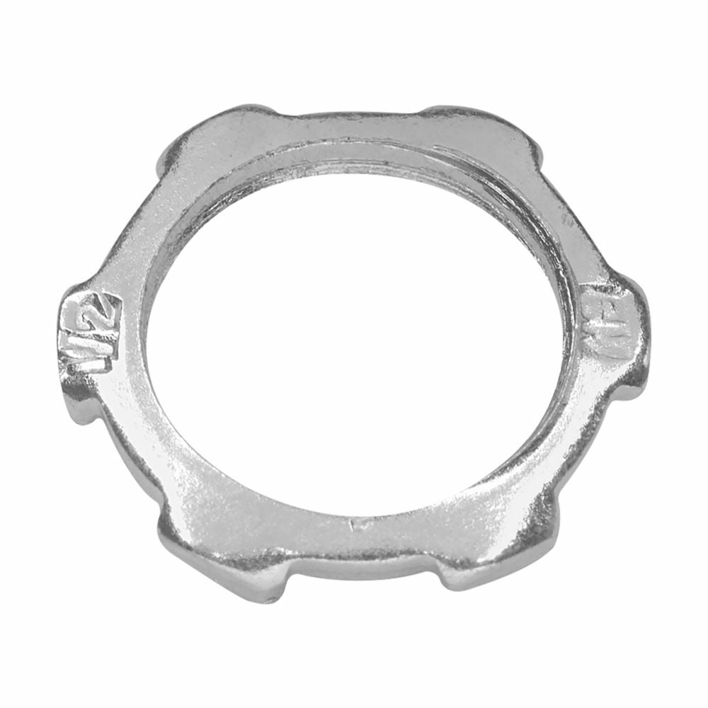 19X Thin Construction Conduit Locknut, 3-1/2 in, For Use With Rigid/IMC Conduit, Steel