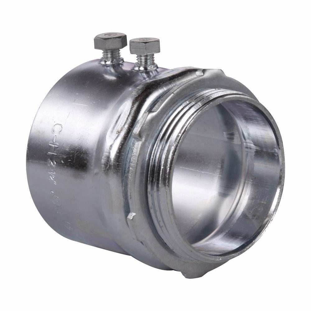 457 Non-Insulated Setscrew Straight Threaded Connector, 3 in Trade, For Use With EMT/IMC/Rigid Conduit, Steel, Zinc Plated