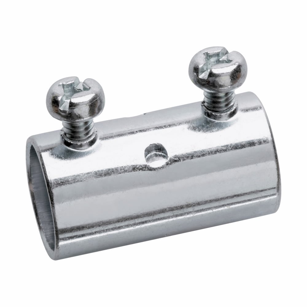 460 Setscrew Thin Wall Conduit Coupling, 1/2 in, For Use With EMT Conduit, Steel, Zinc Plated