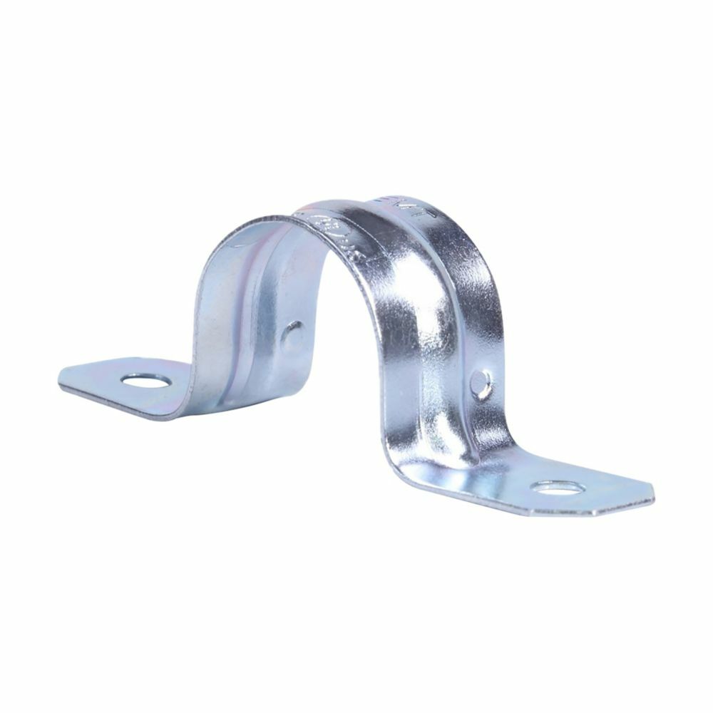 496 4 2-Hole Conduit Strap, 3/4 in, For Use With IMC/Rigid Conduit, Steel, Hot Dipped Galvanized