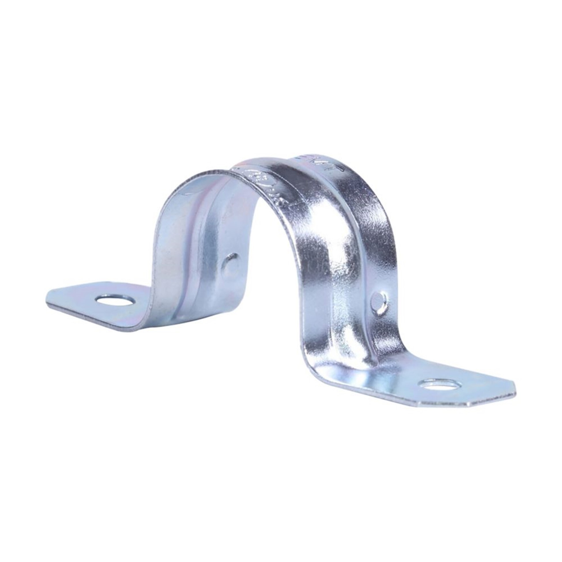 497 3 2-Hole Thin Wall Conduit Strap, 1 in, For Use With EMT Conduit, Steel, Hot Dipped Galvanized
