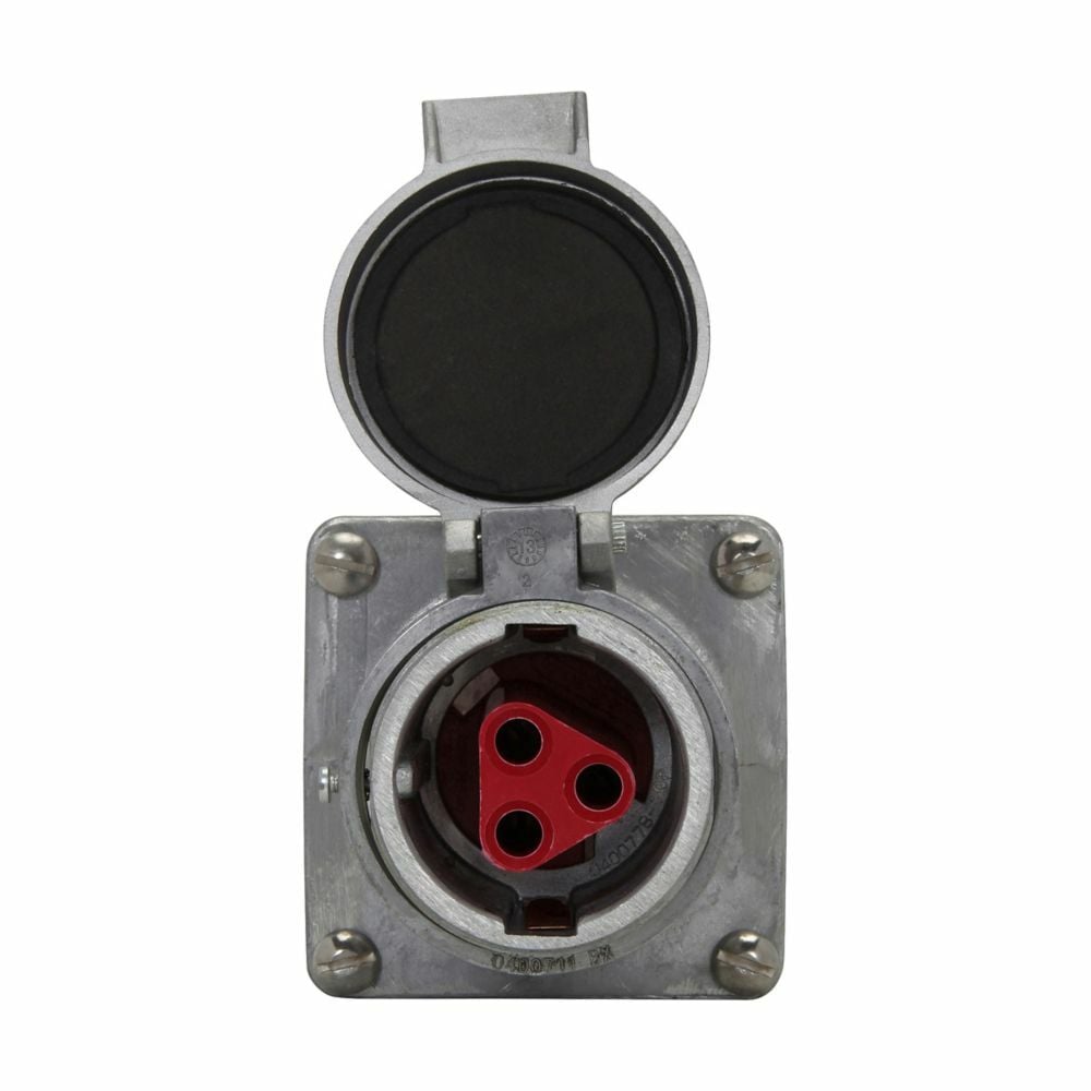 AR332 Arktite Heavy Duty Watertight Receptacle Housing, 600 VAC/250 VDC, 30 A, 3 Poles, 2 Wires, Cast Aluminum