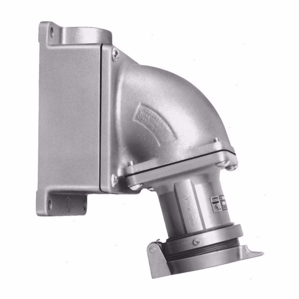 AREA6425 Arktite Grounding Style 2 Heavy Duty Watertight Receptacle Assembly, 600 VAC/250 VDC, 60 A, 4 Poles, 3 Wires, Natural