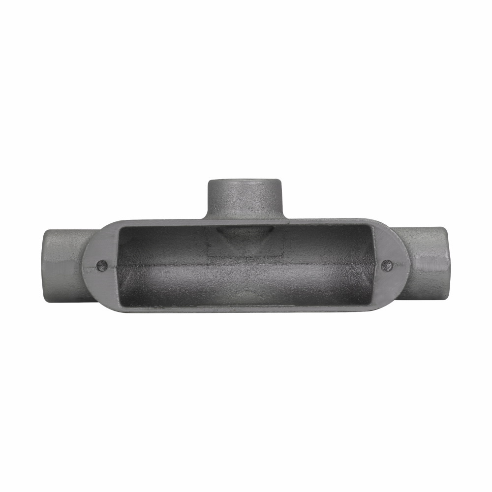 BT8 Condulet Type BT Mogul Conduit Body, 3 in Hub, Feraloy Iron Alloy, Aluminum Acrylic Painted/Electro-Galvanized
